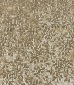 Chenille Gold Tone Leaves Branches Upholstery Fabric Sample #19 - Picture 1 of 4