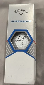 Pelotas de golf Callaway Supersoft blancas paquete de 3 1 manga NUEVAS - Imagen 1 de 5