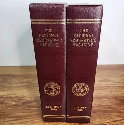 Vintage 1989 National Geographic Magazine Complete Lot of 12 Plus 5 Maps - Image 1 of 4