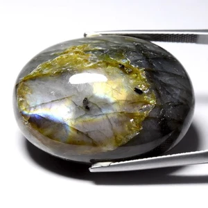 💎 Huge! 96.39ct Oval Natural Rainbow With Luster Labradorite - Africa Gem - Picture 1 of 10