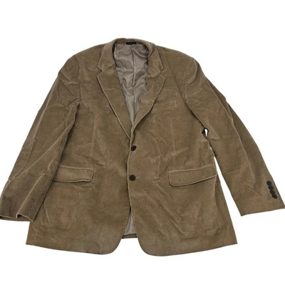 Stafford Classic Fit Tan Corduroy Sports Coat Blazer Jacket Two-Button Men's 46L - Image 1 of 4