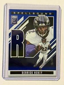 2025 Donruss Elite Derrick Henry /75 Spellbound Letter R Blue Baltimore Raven RB - Picture 1 of 2