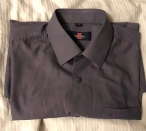 Emilio Valentino Italian Mens Dress Shirts Button Up Long Sleeve Sz 39 Gray  EUC - Picture 1 of 8