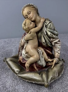 Vintage Antonio Borsato Mary and Baby Jesus or Madonna and Child Figurine READ - Picture 1 of 11