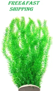 23 Inches Tall Green Grass Extra Large Plastic Plants Aquarium Fish Tank Decor - Picture 1 of 2
