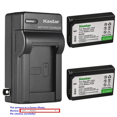 Kastar Battery AC Wall Charger for Samsung BP1310 BC1310 & Samsung NX11 Camera - Image 1 of 4