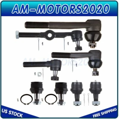 Se adapta a Chevrolet K10 1975-1985 1986 marca 8 piezas rótula superior inferior extremo de varilla de amarre Foto 1 de 4