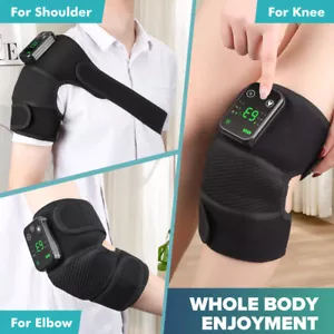 Cordless Heating Pad with Vibration Massage for Knee/Shoulder Joint Pain Therapy - Picture 1 of 22