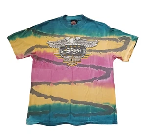 Vintage Harley Davidson T Shirt Mens Large Multi Color Sturgis Rally USA 90s - Picture 1 of 17