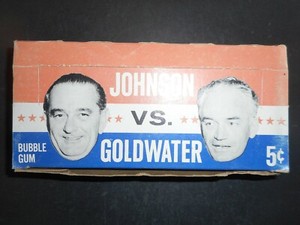 1964 JOHNSON VS GOLDWATER CARD DISPLAY BOX  TOPPS