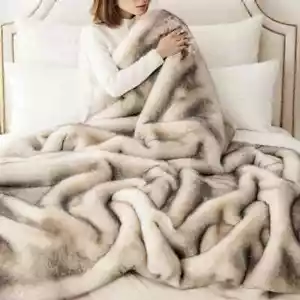 Decke für Bett schwere Plüsch Sofadecke weich dick warm Überwurf Decke - Bild 1 von 27