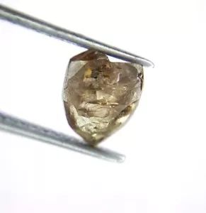 RARE BIG 1.40TCW BROWN COLOR NATURAL HEART SHAPE AFRICN LOOSE RAW ROUGH DIAMOND - Picture 1 of 9