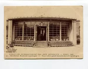 Cartolina 1925 PARIGI Expo delle Arti Decorative PADIGLIONE DELLA CERAMICA REALE DI COPENHAGEN - Foto 1 di 2