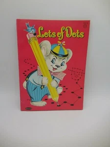 Vintage Whitman 1963 Dot to Dot Coloring Activity Book UNUSED Lots of Dots - Imagen 1 de 7