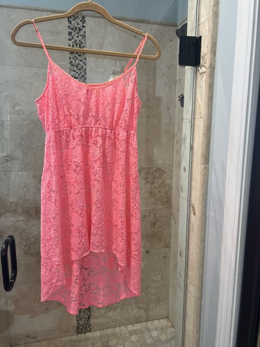 UNDERCOVER Costume da bagno in pizzo Victoria's Secret rosa pesca copri alto abito basso s