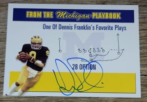 TK Legacy Michigan Wolverines MP3 Dennis Franklin Playbook Auto 243/250 Made - Picture 1 of 2