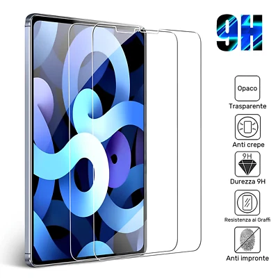 2x PELLICOLA VETRO TEMPERATO PER APPLE IPAD PRO 11 12.9 9 10.2 10.5 AIR 4 3 2 - Immagine 1 di 4