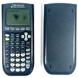 TESTED ✅ - TI 82 Advanced Texas Instrument Graphic Calculator Black Silver - Bild 1 von 4