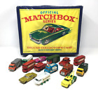Vintage 1960's Matchbox Lesney Lot of 14 Cars and Collector's Case