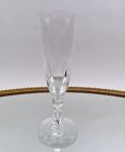 Sektflöte Glas H 17,7 cm Olivenschliff Luftblase Belgien mundgeblasen 1920