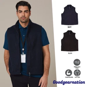 Hombre Bonded polar fleece vest Full Zip AntiPill Active Casual Sport Outdoor Warm - Imagen 1 de 6