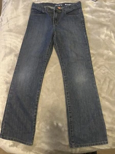 Children's Place Kids Girls Jeans Size 10 Blue Bootcut Stretch Adjustable Waist - Picture 1 of 4