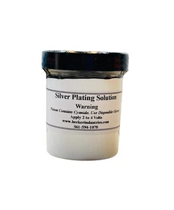 SILVER SOLUTION, silver plating solution, Industrial Grade,  4oz - Picture 1 of 2
