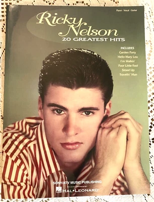 Ricky Nelson 20 Greatest Hits Songbook Piano Vocal Guitar - Image 1 of 3