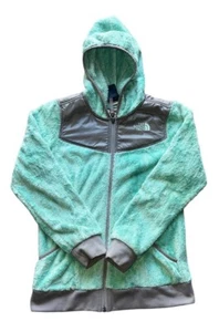 The North Face Girl’s Green Full Zip Oso Fleece Sweater Jacket Size Large - Picture 1 of 3