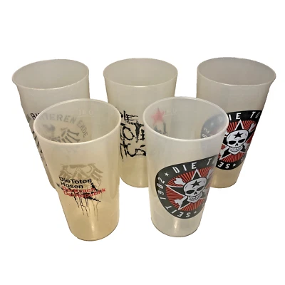 5x Die Toten Hosen Konzert Becher Set Plastikbecher Tour Merchandise 0,4l & 0,5l - Bild 1 von 4