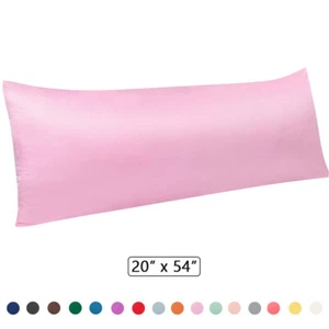 Ultra Silky Satin Body Pillowcase with Zipper Various Colors Body Pillow Cover - Picture 1 of 22
