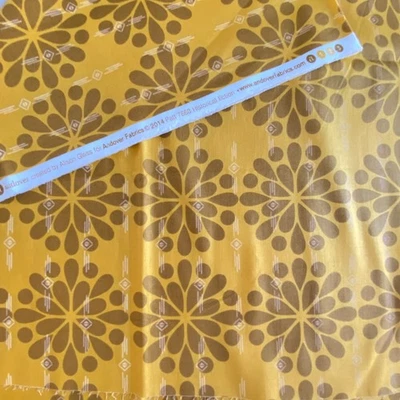 1.3 YD Goldenrod Yellow Fabric Historical Fiction Andover Cotton - Image 1 of 4