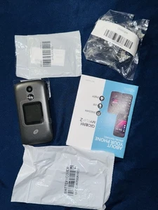 Alcatel MyFlip 2 - A406DL - Telefono cellulare prepagato nero TracFone 4G LTE GSM flip - Foto 1 di 8