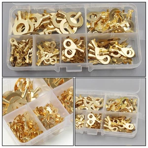 150 piezas conectores eléctricos de terminales de anillo de cobre para cableado - Imagen 1 de 12