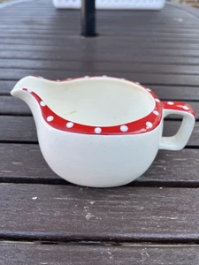 Midwinter Stylecraft Red Domino Milk Jug 1950s polka dot - Picture 1 of 3