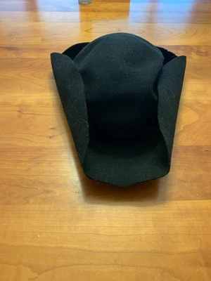 Wool Patriot Militia Soldier Revolutionary Replica Hat Tricorn Black L WPL5923 - Image 1 of 4