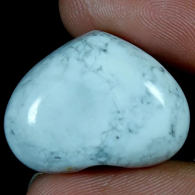 Piedras preciosas sueltas cabujón corazón howlita 100 % natural 35,20 quilates 18 x 24 x 08 mm Foto 1 de 3