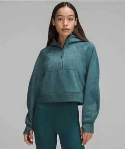 Lululemon Scuba Oversized Half-Zip Hoodie Sparkle Storm Teal. New With Tags XS/S - Picture 1 of 4