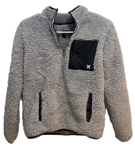 Boys Hurley Gray Hoodie Sz L (10/12) - Picture 1 of 8