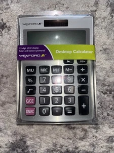 Wexford Desktop Calculator, 12 Digit LCD Display, 3 Key Memory, Solar+Battery  - Picture 1 of 2