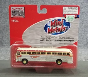 MINI METAL HO 1:87 GMC PD 4103 TRAILWAYS BUS DIECAST CLASSIC METAL WORKS - Picture 1 of 8