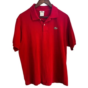 Camiseta polo roja de manga corta Lacoste para hombre talla 6 EUR = grande de EE. UU. - Imagen 1 de 5