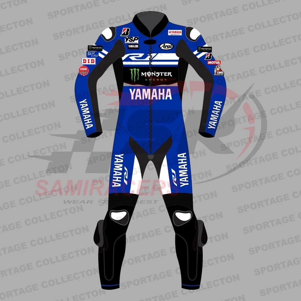 Traje de carreras de cuero de vaca Yamaha R1 para motociclista/motocicleta Foto 1 de 4