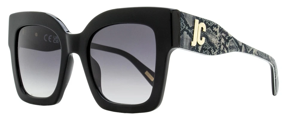 Just Cavalli Square Snakeskin Sunglasses SJC019K 0700 Black 52mm - Image 1 of 3
