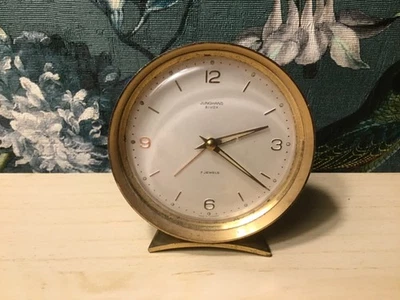 Junghans Tischuhr Bivox Reise Wecker Messing Space Age Germany - Bild 1 von 3