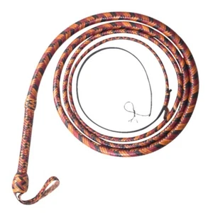 Tan Real leather Bullwhip Steel hand target whip - Picture 1 of 8