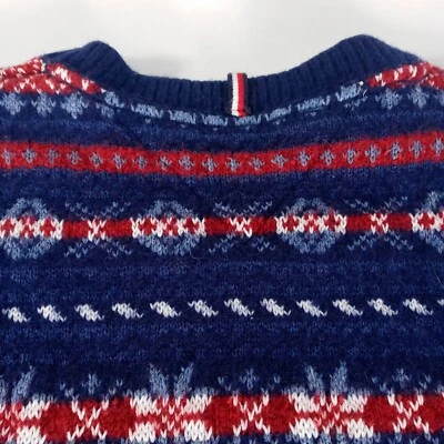 Y2K Tommy Hilfiger Sweater Womens XXL Luxury Wool Blend Fair Isle Chunky Nordic - Image 1 of 4