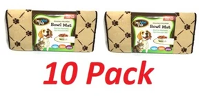 Dog Puppy Water Bowl Mat Feeding Absorbent Washable Anti-Skid (10 PACK) - Picture 1 of 1