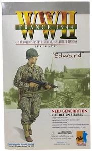 Dragon WWII France 1944 2nd Armored Div. Private Edward 1/6th Figure NEW #70048 - Picture 1 of 9