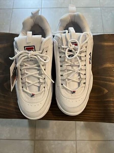 Women’s FILA sneakers size 9 1/2, White Bottom Of Shoes Worn See Pictures - Picture 1 of 6